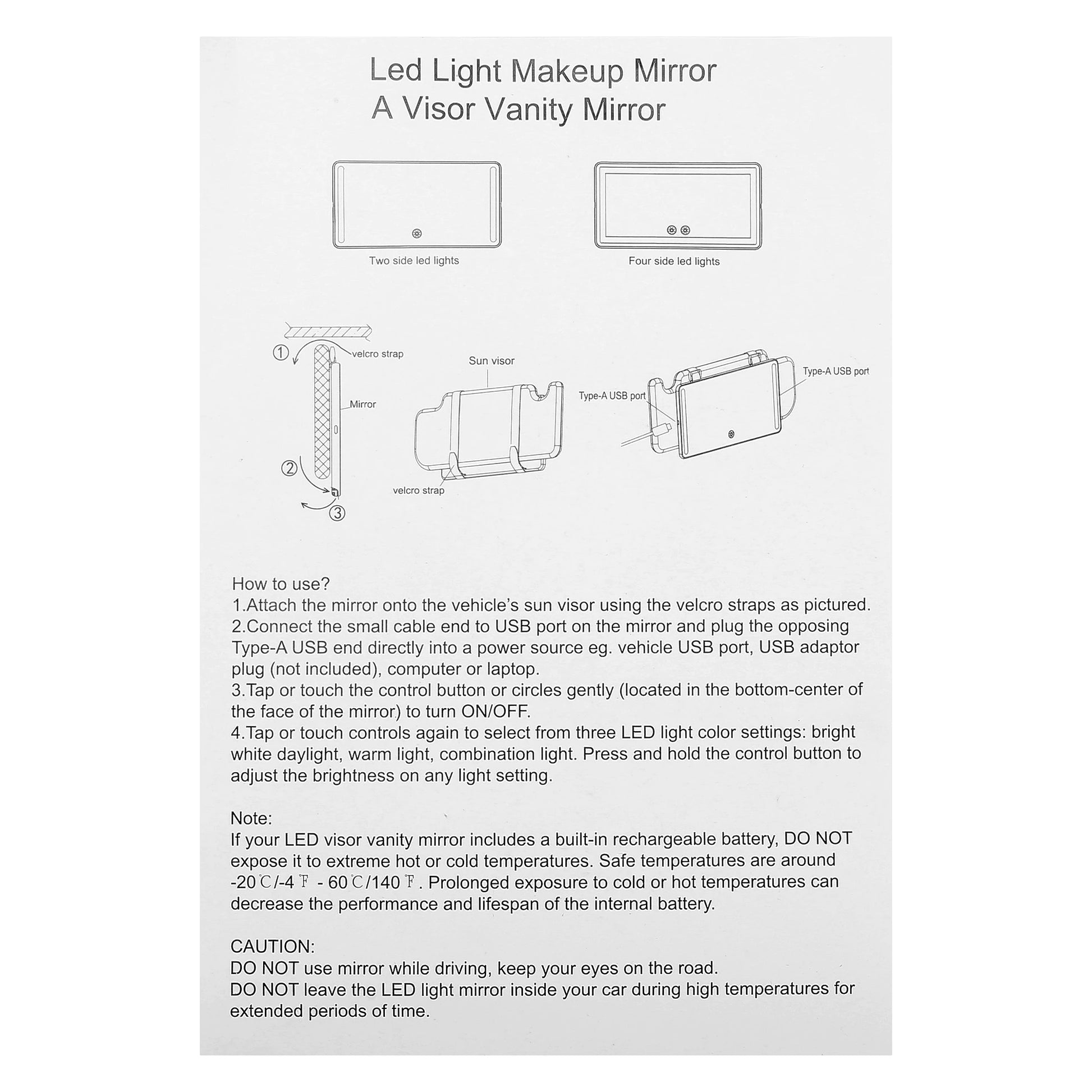 Illuminate™ LED Visor Mirror – Illuminatemyself
